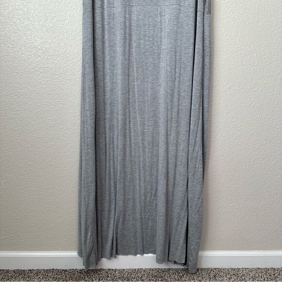 Roaman’s Gray Asymmetrical Knot Front Maxi Dress - Picture 8 of 12